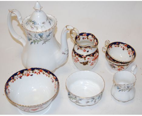 A Victorian Copeland Spode part tea service, together with Royal Albert Brigadoon pattern teawares etc