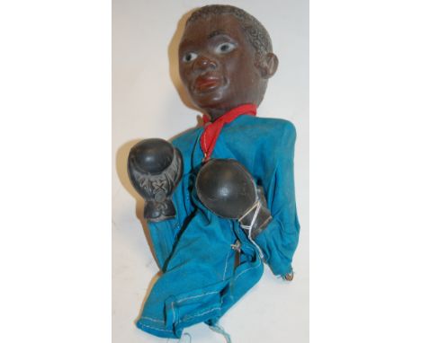 An SMC of Hong Kong Mohammed Ali celluloid boxing hand puppet, in blue robe
