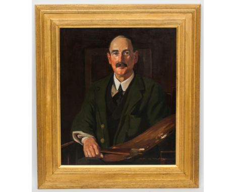 * JAMES W FERGUSON RGI (SCOTTISH 1916 - 1963),
PORTRAIT OF SAMUEL JOHN PEPLOE
oil on canvas, signed
77cm x 64cm
Framed
Note: 