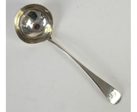 George III silver sauce ladle by WJ London 1767        