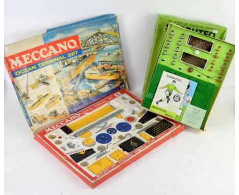 Boxed set of Meccano and a Subbuteo game        