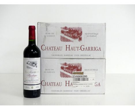 + VAT 12 bts Ch. Haut Garriga 2019 oc (2 x 6) Bordeaux PLEASE NOTE: This lot is subject to VAT on the hammer price, in additi