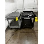 (2) Rubbermaid Rolling Material Carts