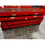 (120x) Teardrop Pallet Rack Step Beams, 96" x 3" ($40 Loading fee will be added to buyer's invoice)