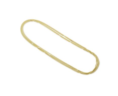 SAUTOIR ORComposé d'une chaine torsadée en or jaune, dispense accordée pour l'or 18K (750°/00), longueur approx. 330 cm, poid