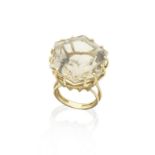 BAGUE DE COCKTAIL QUARTZ FUMÉ