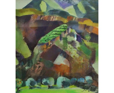 SUSAN RAE "El Castillios - evening light 1" a landscape study pencil watercolour signed lower right together with a collectio