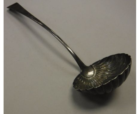 A George III silver "Old English" pattern soup ladle with shell shaped bowl (by William Sumner, London 1799), 4.5 oz 