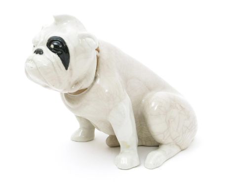 Bulldog Seated a Royal Doulton figural spirit flask made for Girolamo Luxardo, painted in colours printed factory marks, 20cm