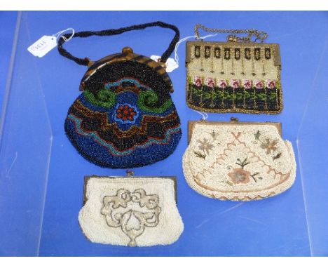 Four vintage beaded Evening Bags (4)