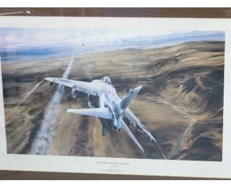 After Robert Taylor (British, b. 1946), 'South Atlantic Task Force', print in colours, signed in pencil by Jeremy Moore (Majo