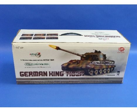 A Heng Long 1/16 Scale Radio Controlled German King Tiger Tank, boxed.