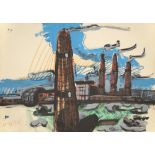 Markus Lüpertz. Ohne Titel (Industrielandschaft). Ende 1960er-Jahre/Anfang 1970er-Jahre