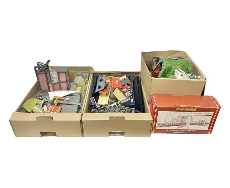 Large quantity of model railway accessories in three boxes 