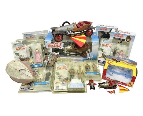 Collection of Chitty Chitty Bang Bang figures and model cars both loose and boxed, to include ‘Truly Scrumptious and Jeremy’ 