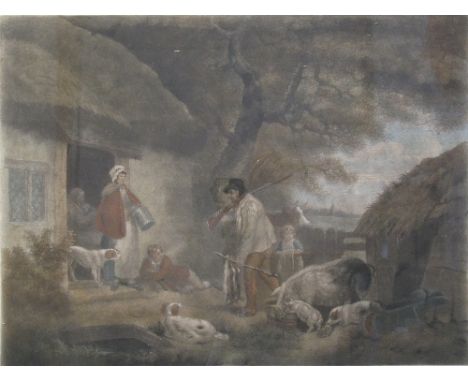 After George Morland (19th Century), "The Warrener", a colour print published 1813 by R Lambe and engraved by William Ward, 4