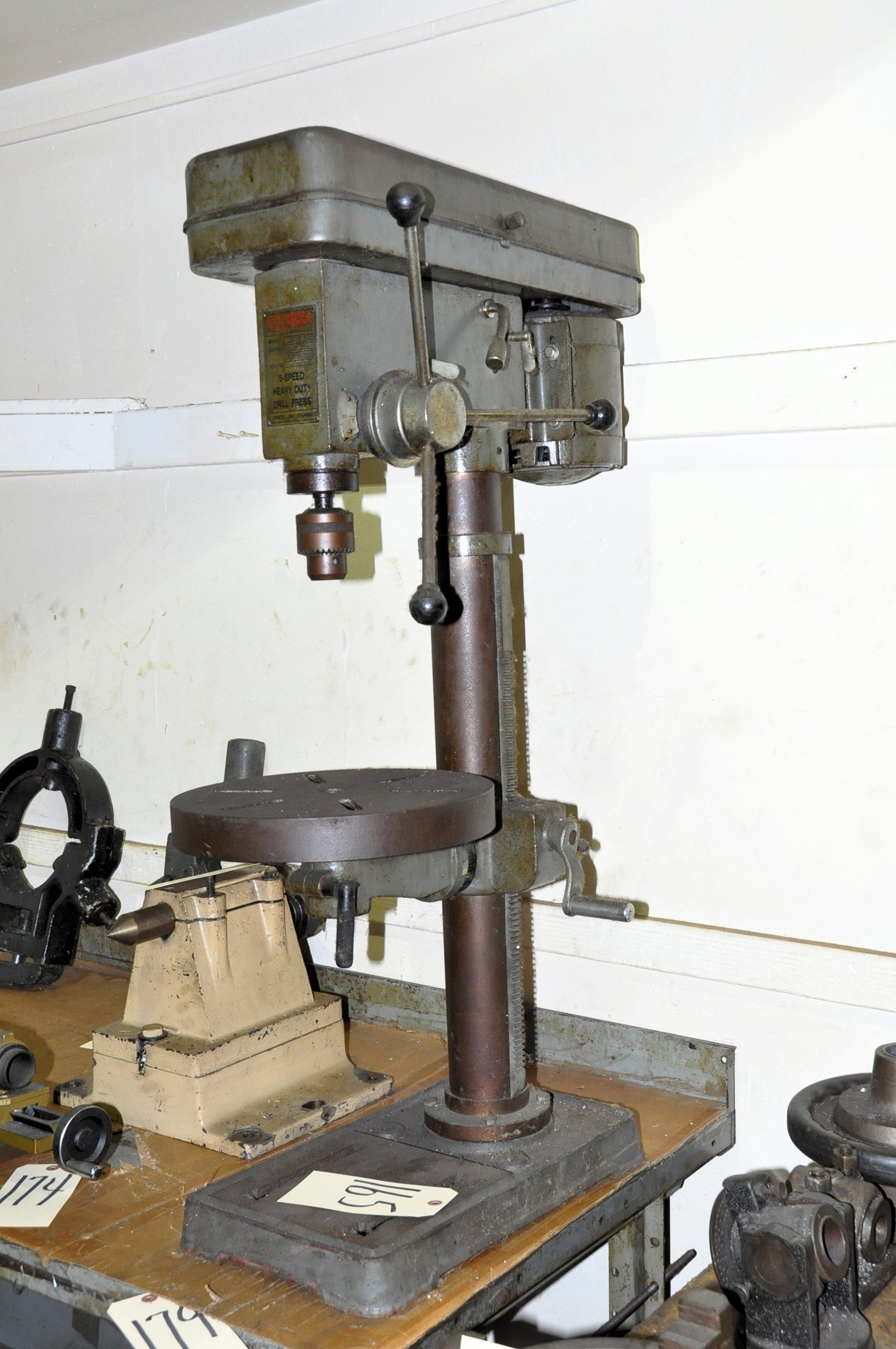 Columbia Model C515; 14" Bench Top Drill Press; S/n 78986; 5Speed; 1/