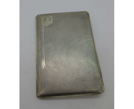 A silver cigarette case, 155.2g, a/f