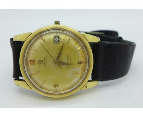 A gentleman's Omega Seamaster automatic Calendar wristwatch, no button