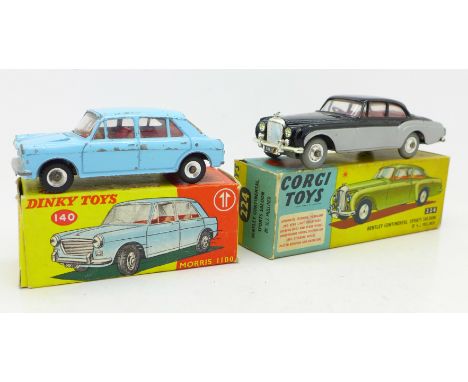 Corgi 224 and Dinky 140 die-cast model vehicles, boxed