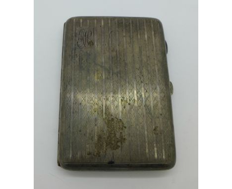A silver cigarette case, 174.7g