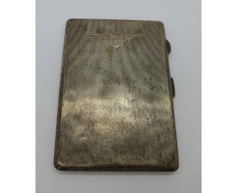 A silver cigarette case, 121g
