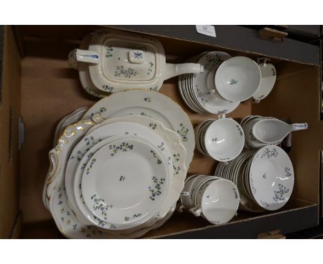 Pair of Duesbury Derby early 19th century tureens of waisted rectangular form, enamel and gilt floral decoration to/w a somew
