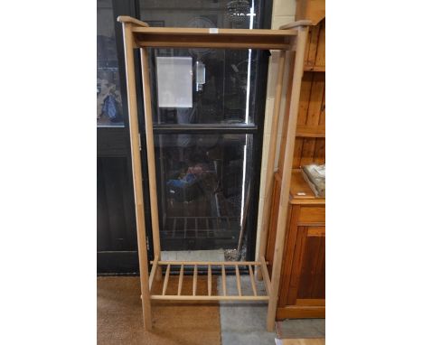 'Frank Hudson' light oak Wycombe open wardrobe