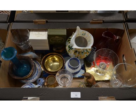 Four boxed Crummles English enamel patch boxes - various designs including Winchester Cathedral and Alresford, Halcyon Days e