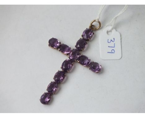 Silver gilt and amethyst cross – 2.5” high    