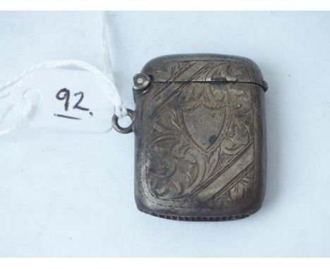 A silver vesta case – B’ham 1908     