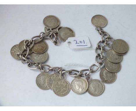 A silver coin bracelet made from 3D’s     