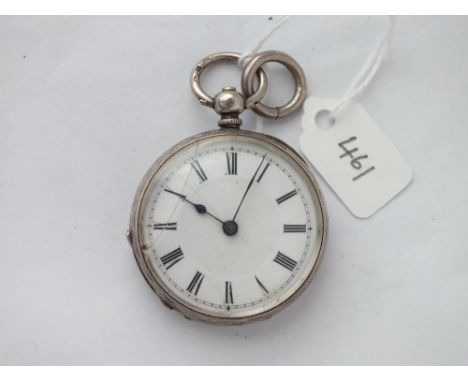 Victorian ladies silver fob watch      