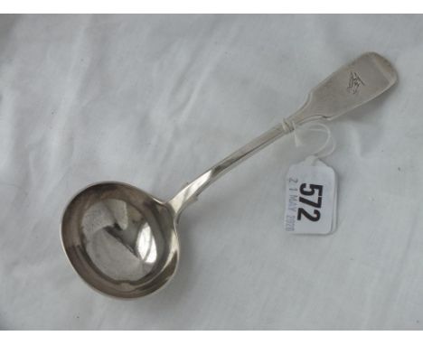 A Victorian fiddle pattern sauce ladle 1857 by W. S   