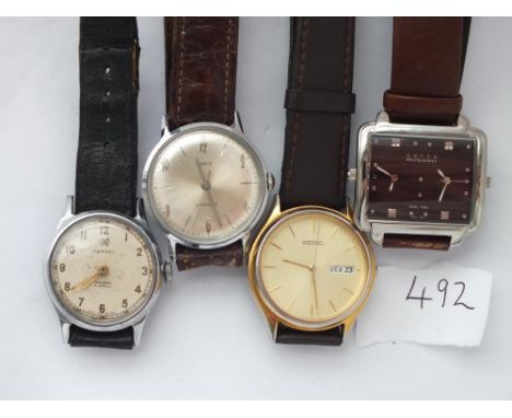 TIMEX and SIEKO wrist watches &amp; two others    