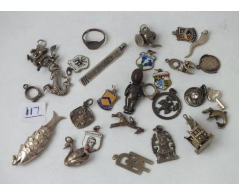 Quantity of silver charms, 52g      