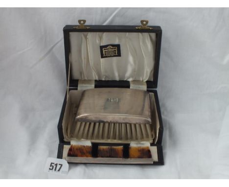 A boxed set of a hair brush and comb – B’ham 1950   