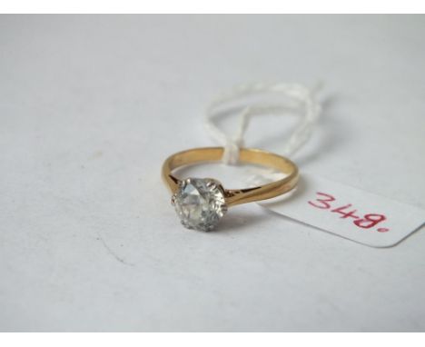 A solitaire ring in 18ct gold – size K - 2.1gms    