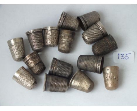 Fifteen silver thimble’s        