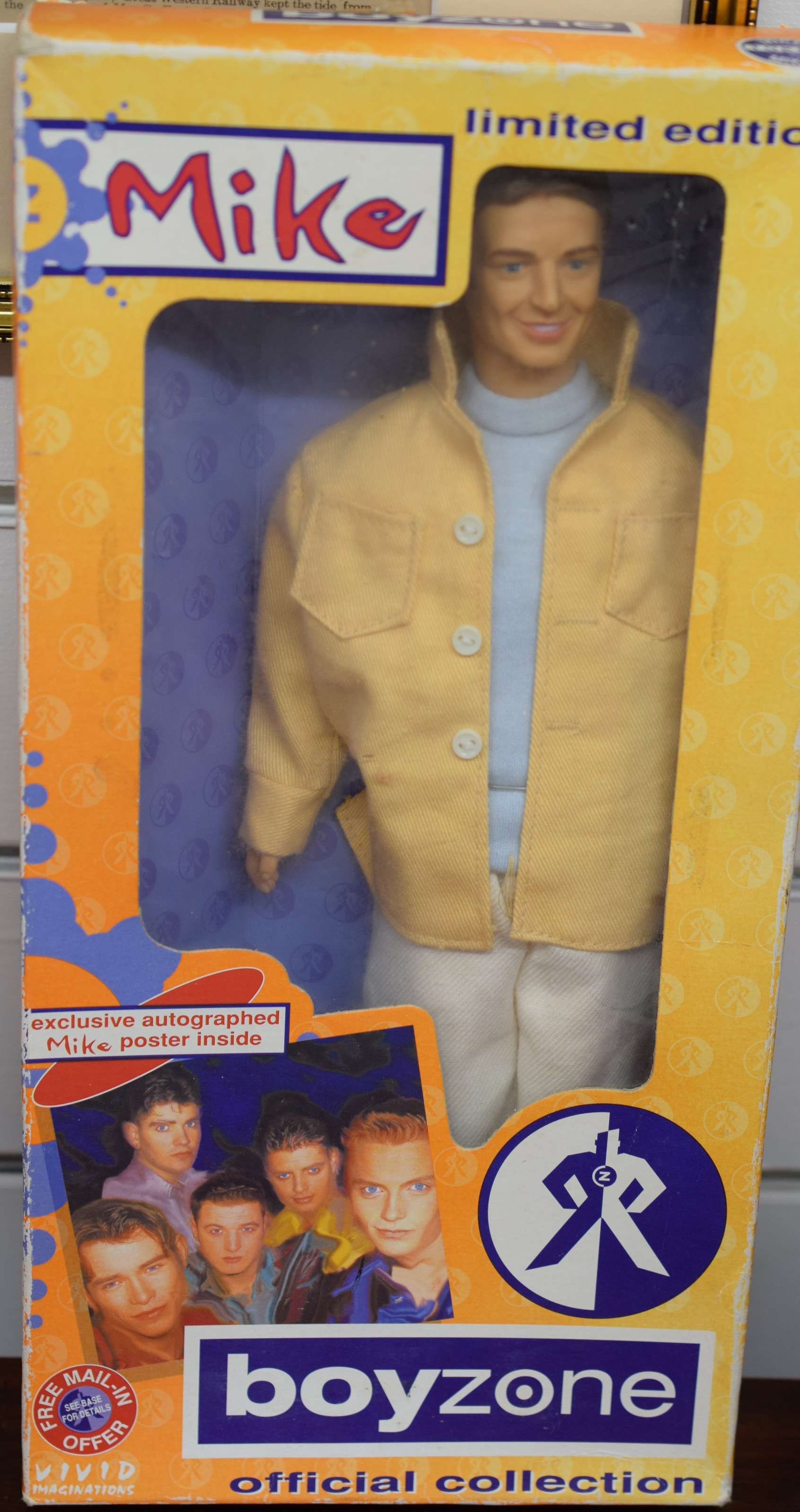 Limited Edition Boyzone Mike Doll Complete in box is this Limited