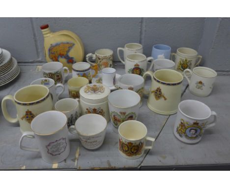 A box of commemorative cups and mugs, Queen Victoria onwards **PLEASE NOTE THIS LOT IS NOT ELIGIBLE FOR POSTING AND PACKING**