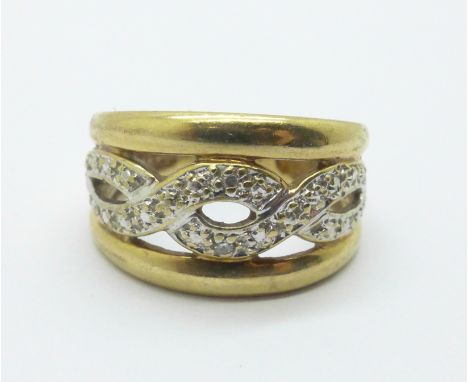 A 9ct gold ring, 4.1g, K 