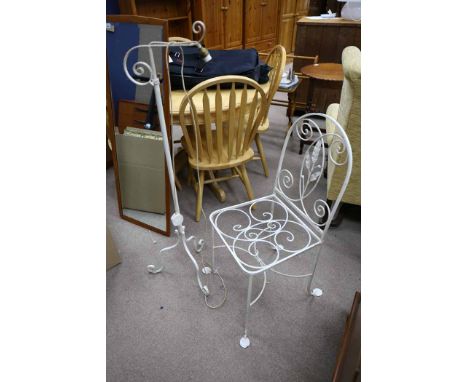 RISE AND FALL LAMP 
with an iron chair (2)