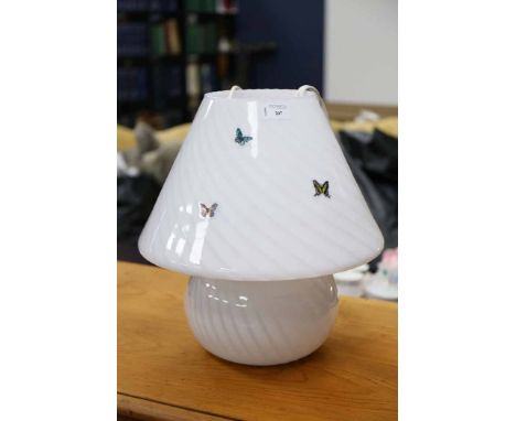 WEDGWOOD GLASS MUSHROOM LAMP 