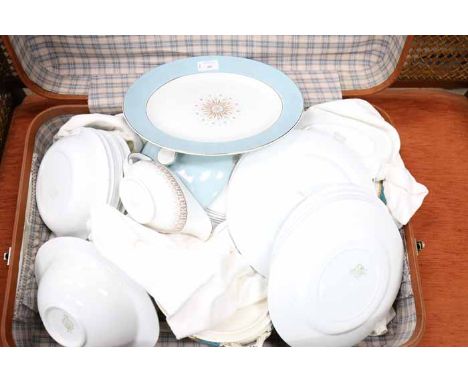 GRINDLEY AND CO PART DINNER SERVICE
together with a Losol Ware part dinner service in a vintage suitcase
