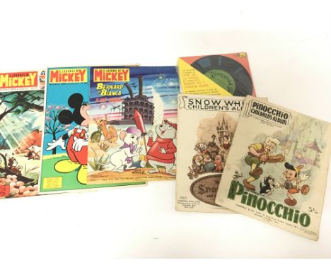 A collection of Walt Disney vintage magazines Le Journal Of Mickey Pinocchio by Chappell &amp; Co London