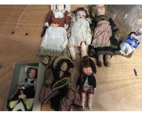 A collection of vintage dolls