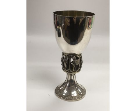A limited edition silver goblet made by order of the dean and chapter of Canterbury to commemorate the 900th anniversary in 1