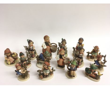 A collection of fiveteen Goebel figures of children