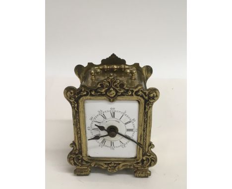 A French Brevete brass alarm clock